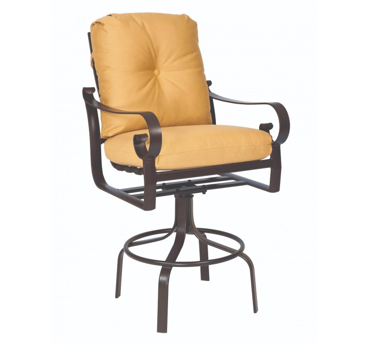 Woodard Belden Swivel Bar Stool - Angled View