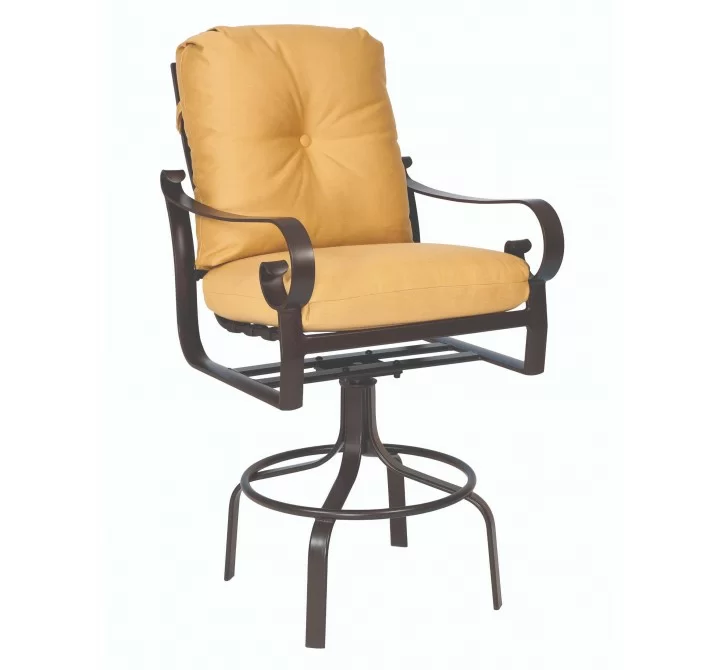 Woodard Belden Swivel Bar Stool - Angled View