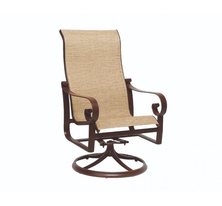 Woodard Belden Sling High Back Swivel Rocker - Angled