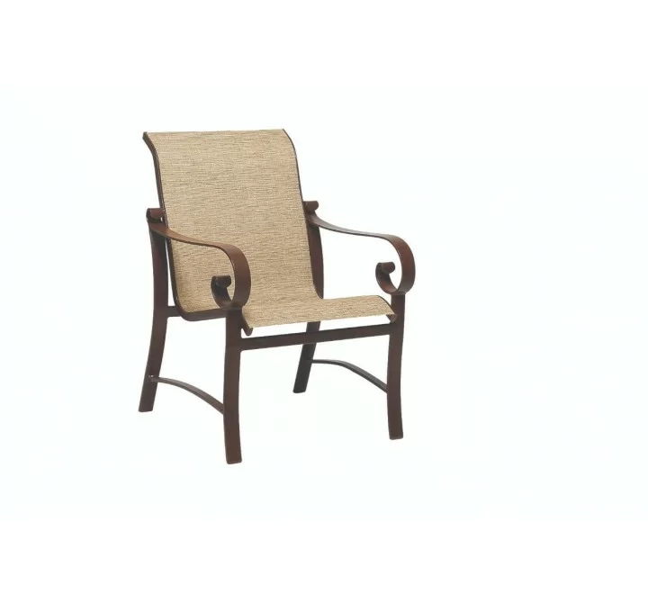 Woodard Belden Dining Arm Chair - Angled