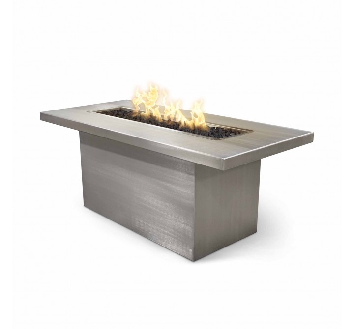 The Outdoor Plus Bella Linear 48" x 30" Stainless Steel Fire Pit