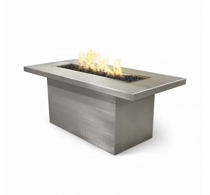 The Outdoor Plus Bella Linear 48" x 30" Stainless Steel Fire Pit