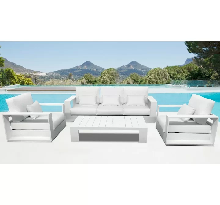 Bellini Home And Garden Faena Estate 4pc Outdoor Seating Set in White_6