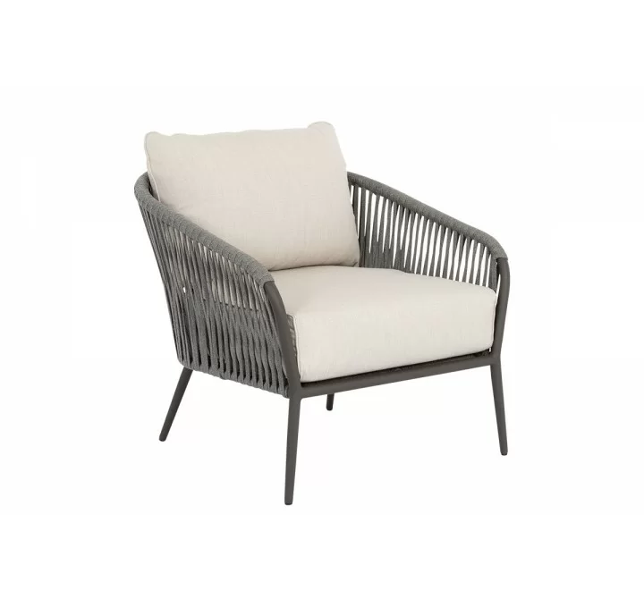 Sunset West Florence Club Chair in Echo Ash, No Welt - Front Side Angle