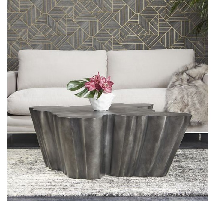 Sunpan Lynx Coffee Table in Antique Grey - Lifestyle