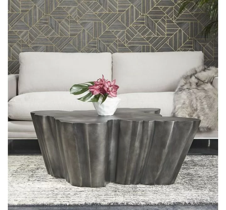 Sunpan Lynx Coffee Table in Antique Grey - Lifestyle