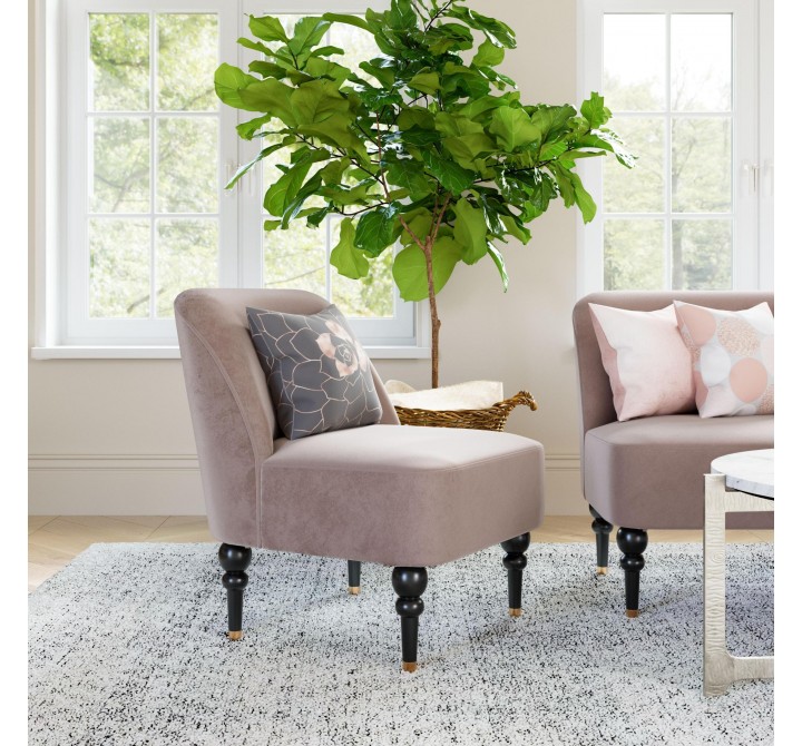 Bintulu Accent Chair in Taupe- Lifestyle 1
