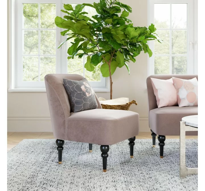Bintulu Accent Chair in Taupe- Lifestyle 1
