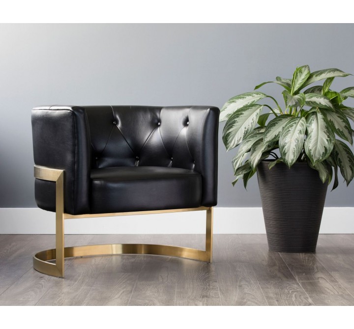 Sunpan Karissa Lounge Chair - Cantina Black - Lifestyle