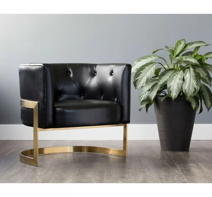 Sunpan Karissa Lounge Chair - Cantina Black - Lifestyle