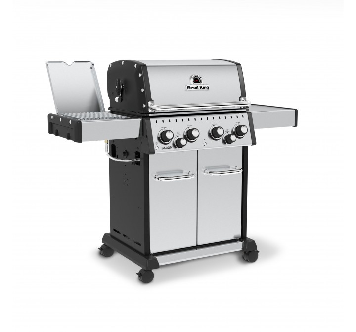 Broil King Baron S 490 PRO IR Grill  - NG/LP - Angled and Closed