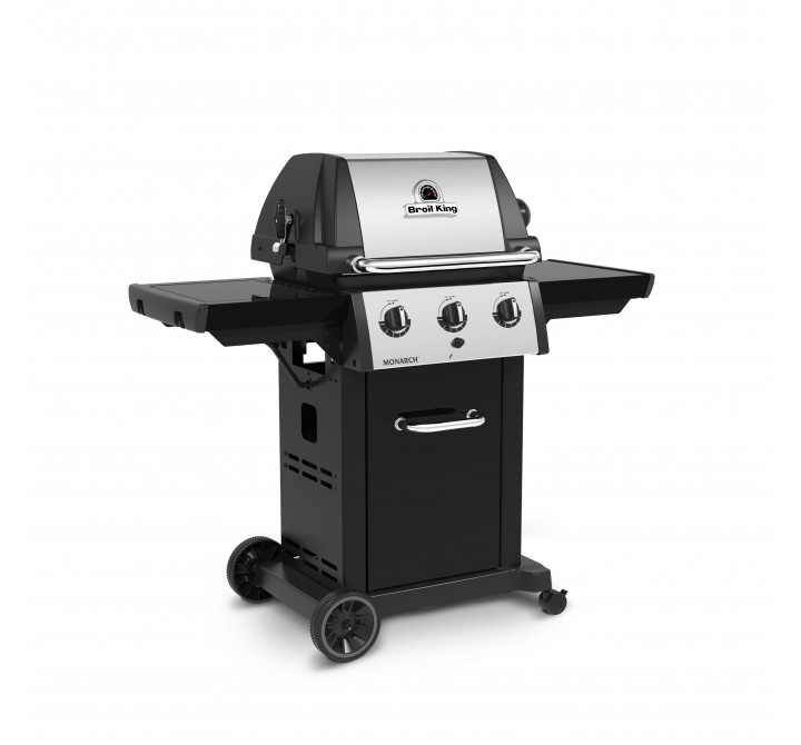 Broil King Monarch 320 Gas Grill - NG - Angled and Closed 