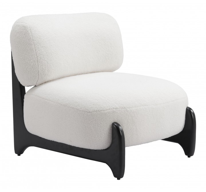 Bombo Accent Chair White - Angled 1