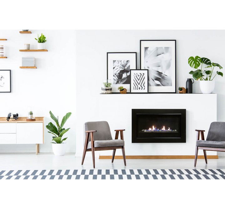  Sierra Flame Boston-36 - Builders Linear Gas Fireplace - Lifestyle