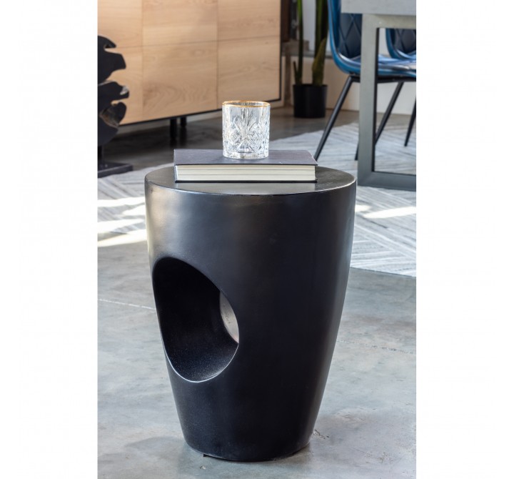 Moe's Home Collection Aylard Outdoor Stool in Black - Lifestyle