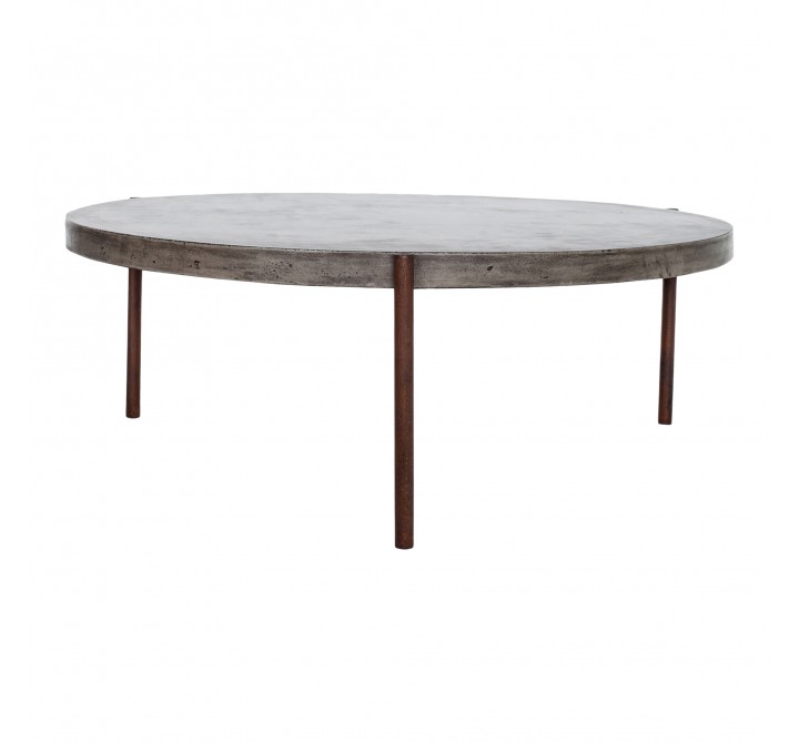Moe's Home Collection Mendez Outdoor Coffee Table, Dark Grey - Front Angle