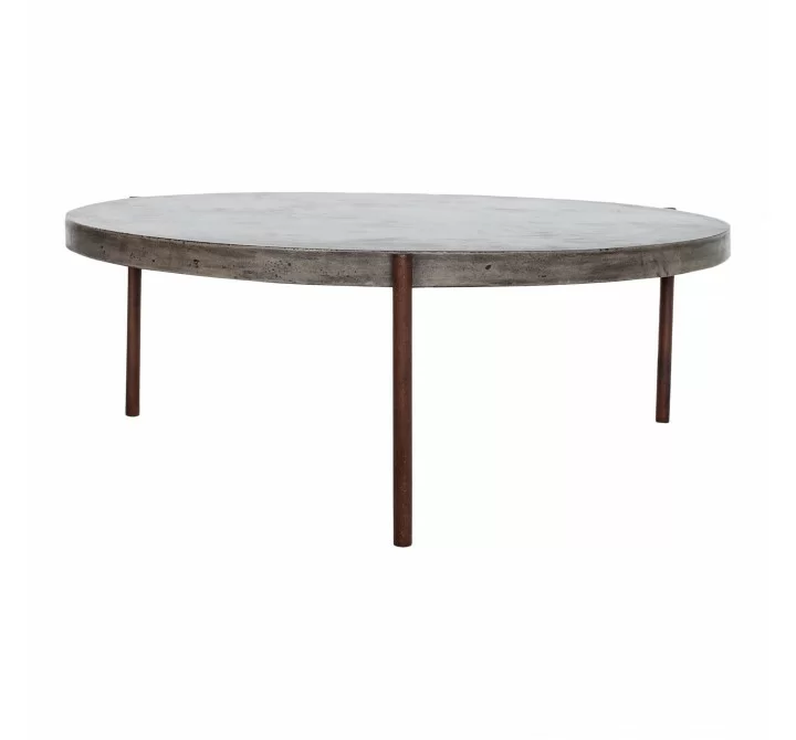 Moe's Home Collection Mendez Outdoor Coffee Table, Dark Grey - Front Angle