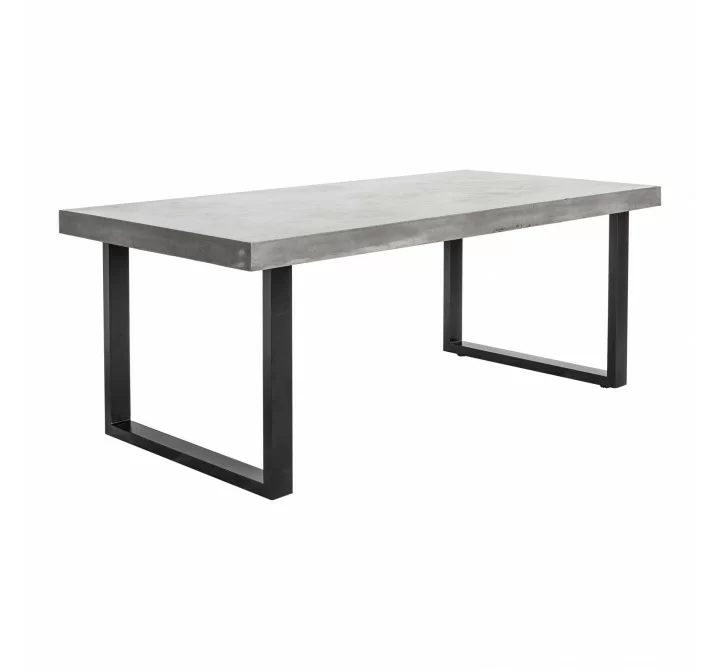 Moe's Home Collection Jedrik Outdoor Large Dining Table in Grey - Front Side Angle