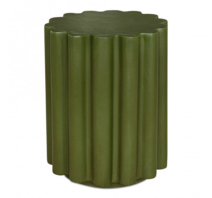 Moe's Home Collection Taffy Accent Table, Green - Front Angle