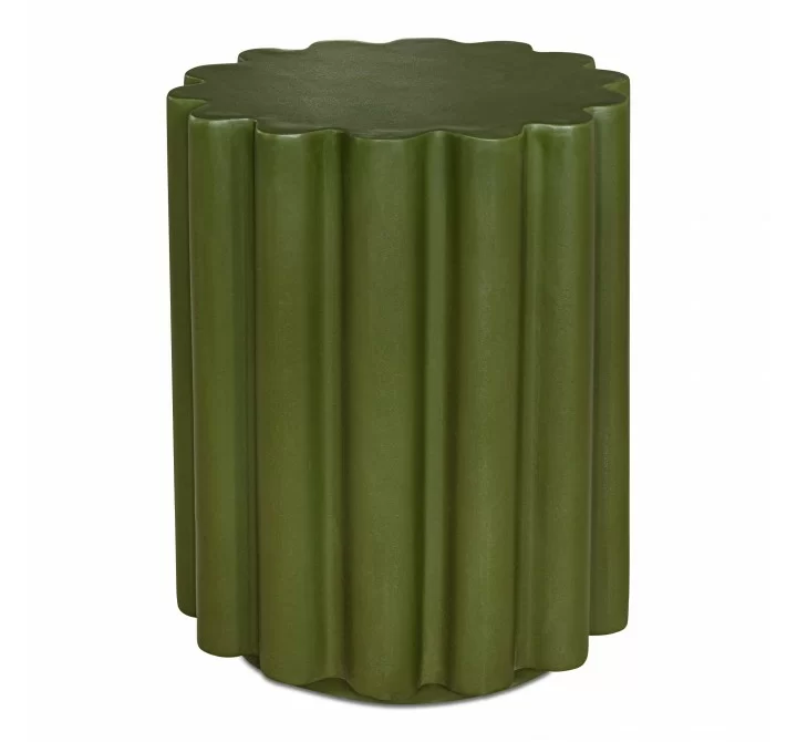 Moe's Home Collection Taffy Accent Table, Green - Front Angle