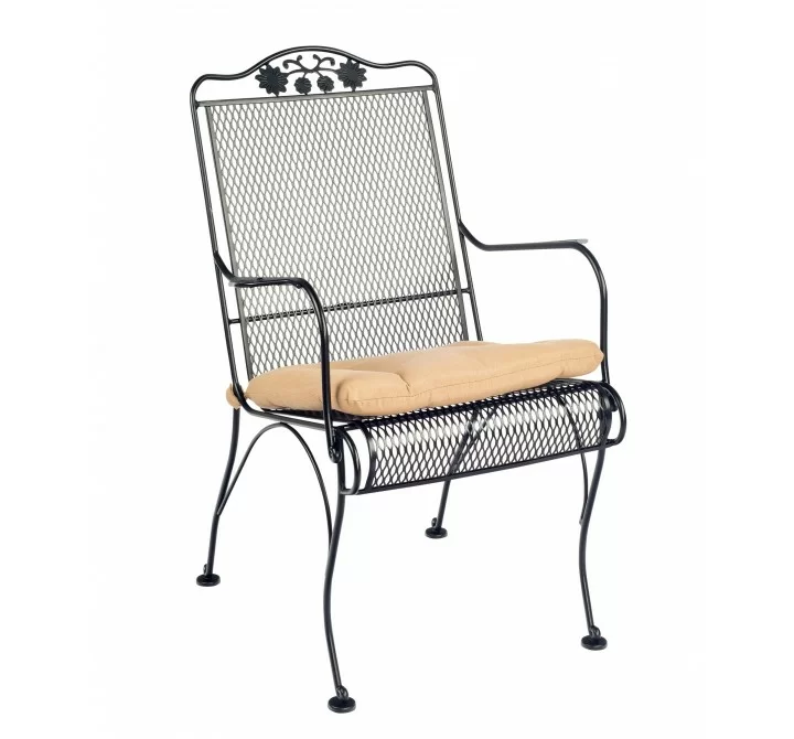 Woodard Briarwood High Back Dining Arm Chair with Optional Seat Cushion - 