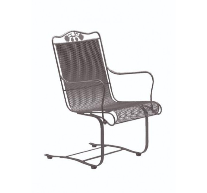 Woodard Briarwood High Back Spring Base Chair - Angled