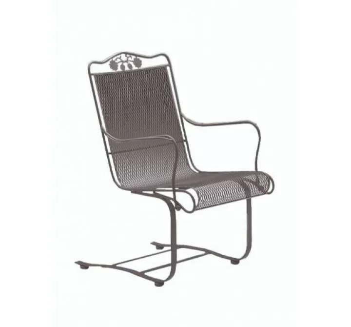 Woodard Briarwood High Back Spring Base Chair - Angled