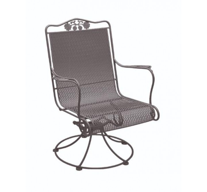 Woodard Briarwood High Back Swivel Rocker - Angled
