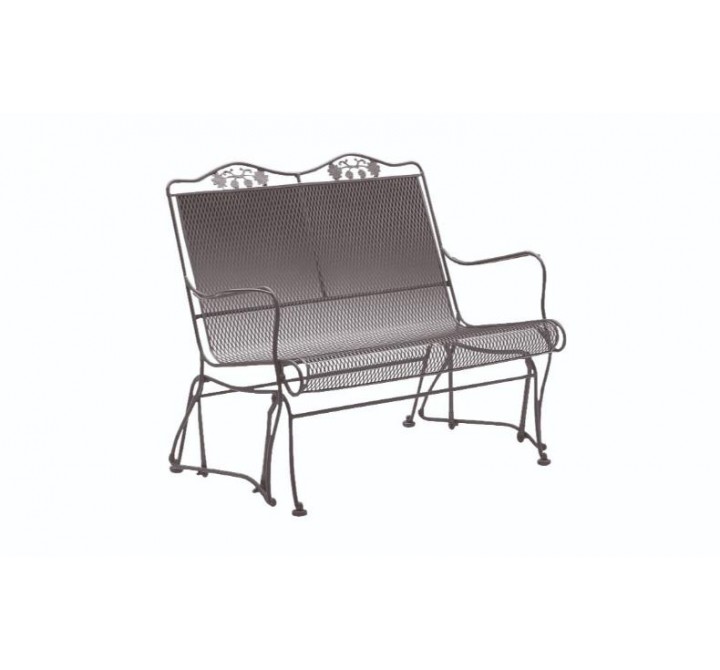 Woodard Briarwood High Back Love Seat Glider - Angled