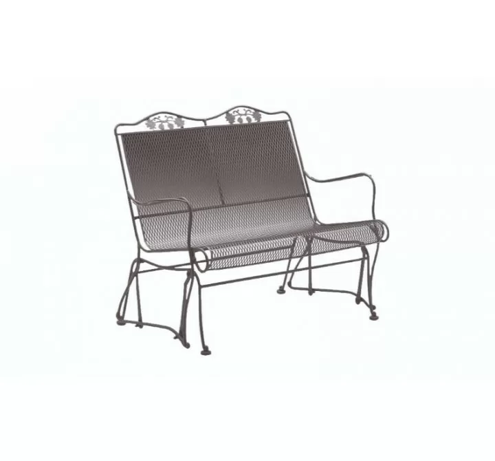 Woodard Briarwood High Back Love Seat Glider - Angled