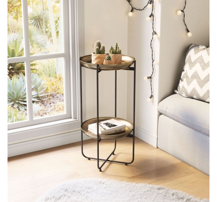 Zuo Moderrn Bronson Accent Table Bronze- Lifestyle
