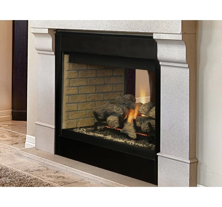 Superior Fireplaces 40" With Millivolt Ignition With B-vent See-Through In Natural - Lifestyle