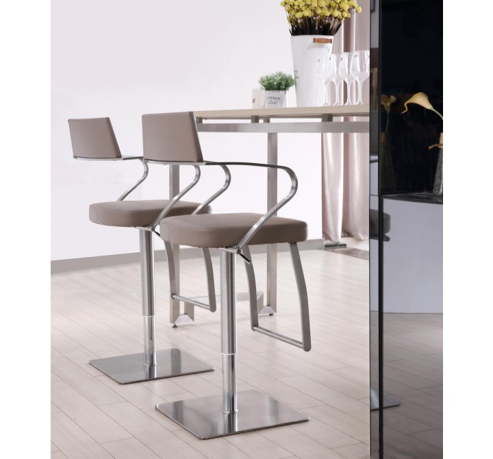 Zuri Barstool in Taupe-Lifestyle 1