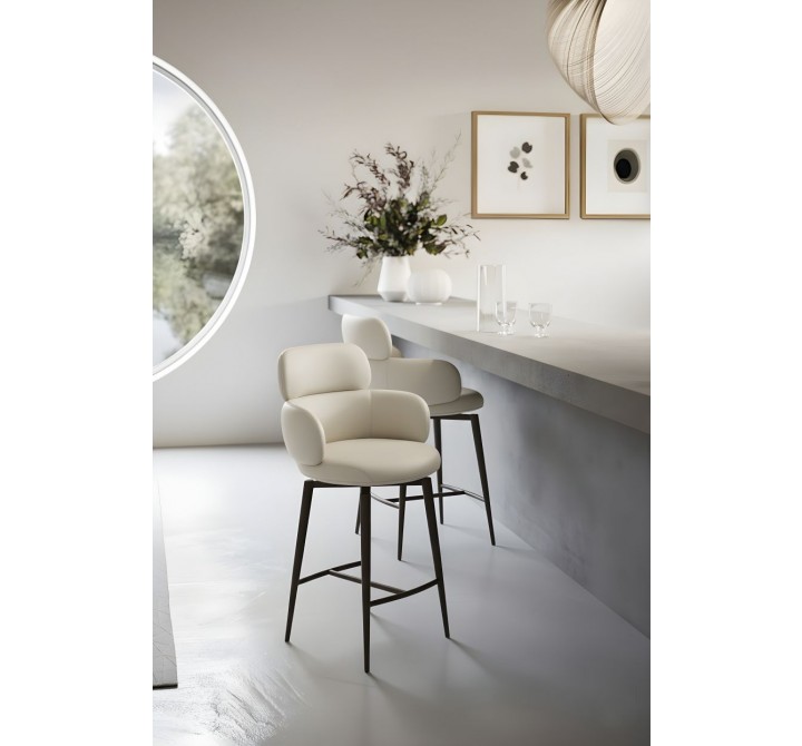 Como Counter Stool in Light Gray- Lifestyle 1