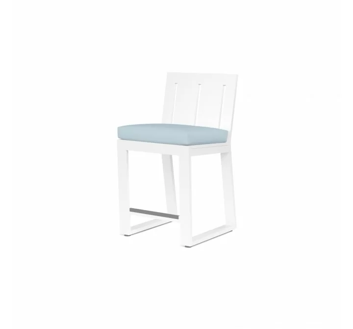 Newport Barstool in Canvas Skyline, No Welt - Front Side Angle