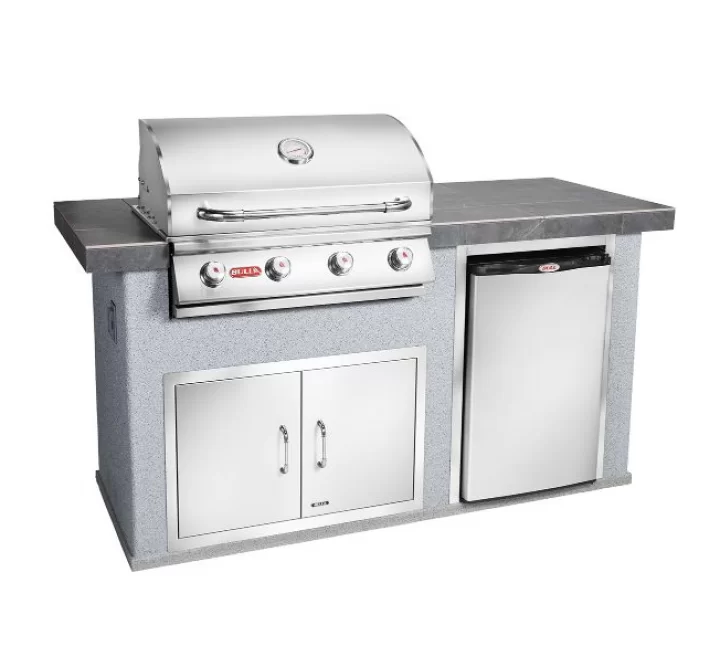 Bull BBQ Power Q Outdoor Island Kitchen & Grill - Angled View 