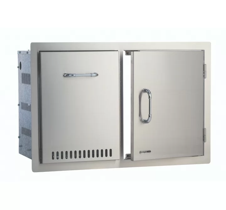 Bull BBQ 30" Door/Propane Drawer Combo - Angled View