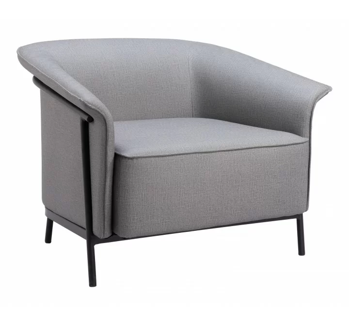 Burry Accent Chair in Slate Gray - Angled