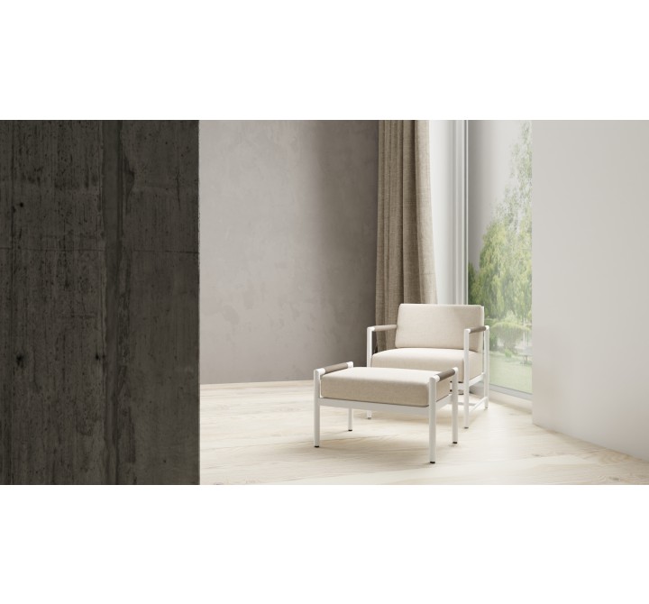Sabbia Club Chair in Echo Ash, No Welt - Lifestyle
