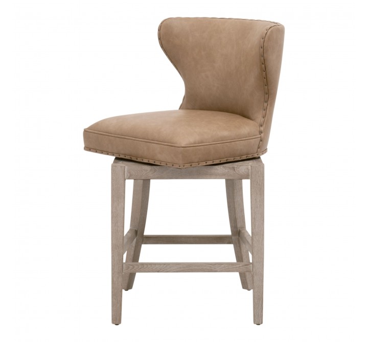 Essentials For Living Milton Swivel Counter Stool - Seat Swiveled Front Side Angle