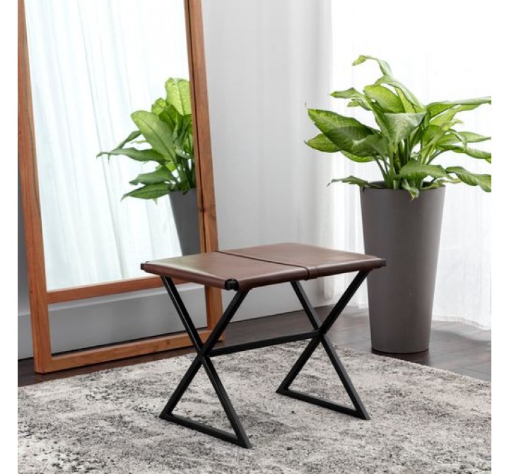 Sunpan Elon Stool - Vintage Cognac Leather - Lifestyle