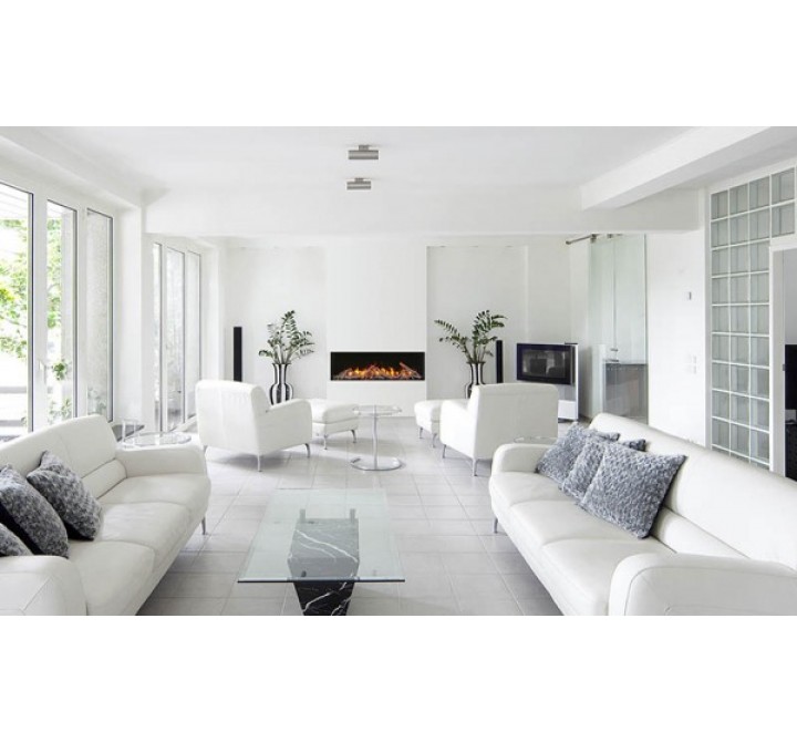 Amantii 50" Unit - 10 5/8" In Depth 3 Sided Glass Fireplace - Lifestyle