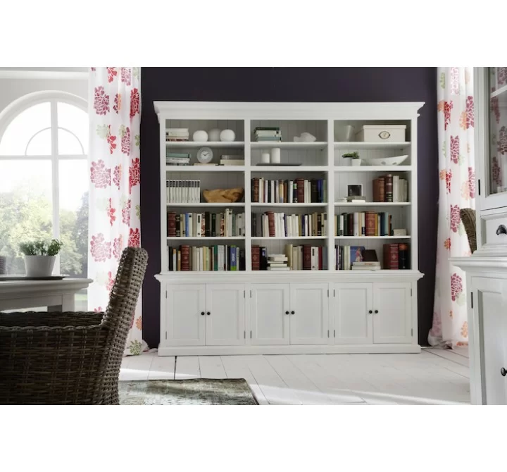 Nova Solo HALIFAX Triple Bay Hutch Bookcase - Lifestyle