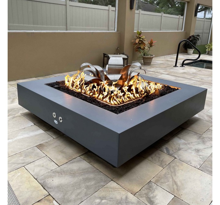 The Outdoor Plus Square Cabo 36" Fire Pit 