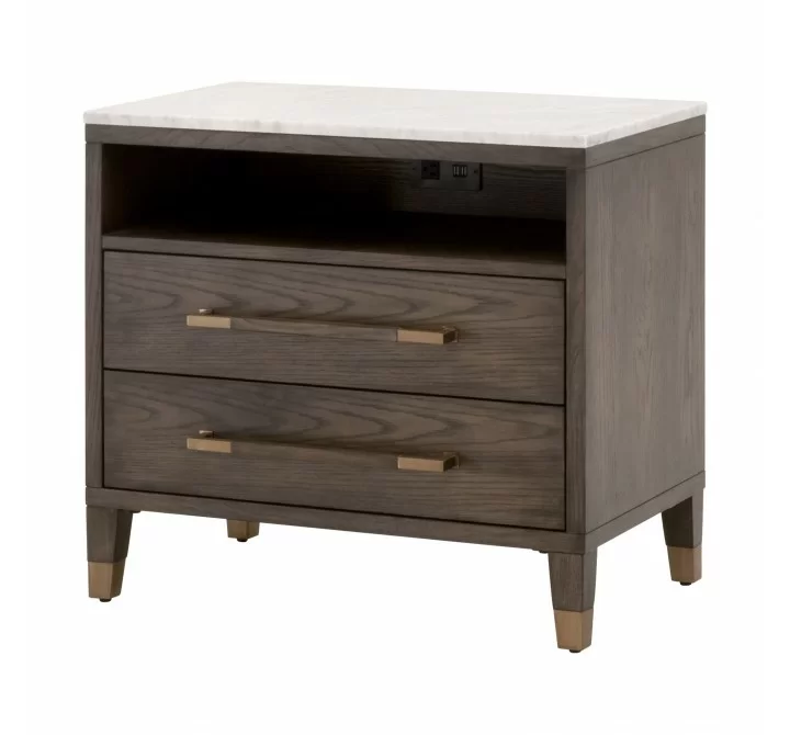 Essentials For Living Cambria 2-Drawer Nightstand - Front Side Angle