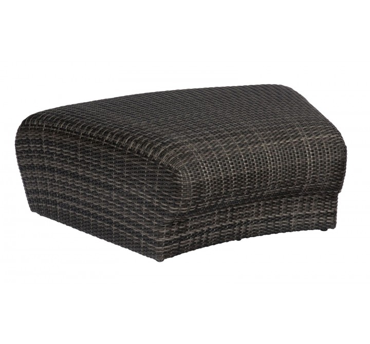 Woodard Genie Curved Backless Bench/Ottoman - Angled