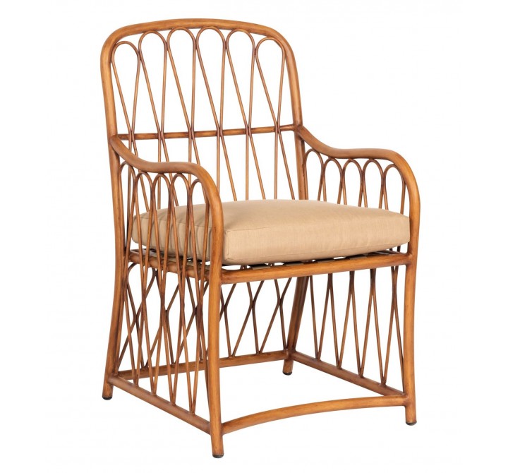 Woodard Cane Dining Armchair - Angled