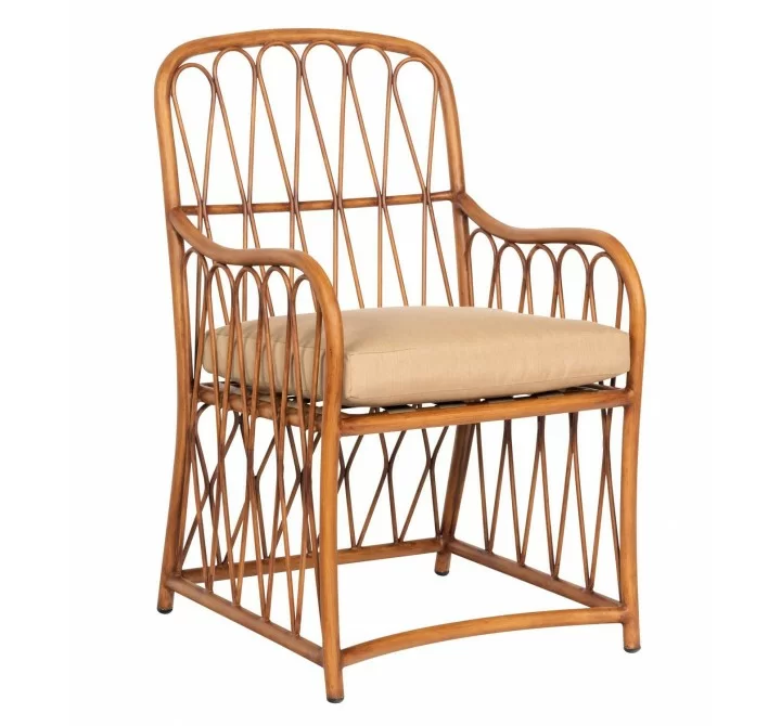 Woodard Cane Dining Armchair - Angled