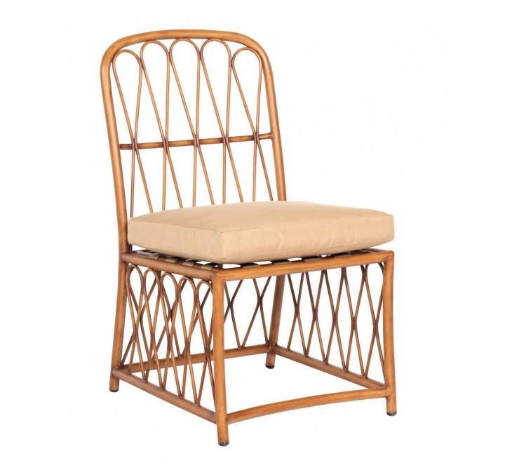 Woodard Cane Dining Side Chair - Angled