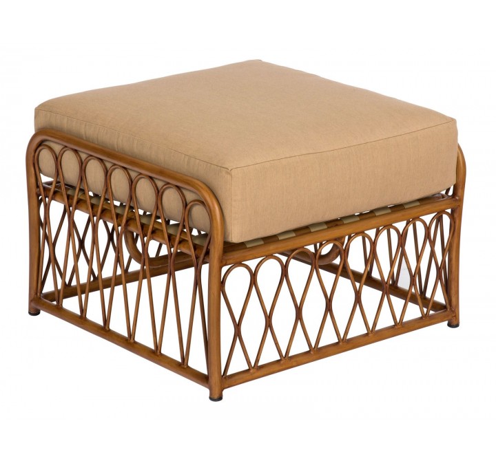 Woodard Cane Ottoman- Angled View